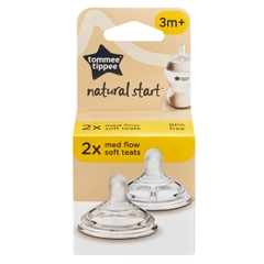 Núm ty silicon Tommee Tippee Medium Flow 3-6 tháng (vỉ đôi)