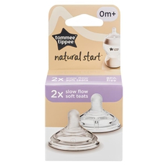 Núm ty silicon Tommee Tippee Variflow từ sơ sinh (vỉ đôi)