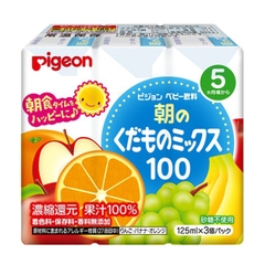 Nước ép Pigeon vị hoa quả tổng hợp cho bé từ 5 tháng tuổi 125ml x 3 hộp