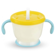 Cốc tập uống Richell 3 giai đoạn nắp vàng cho bé từ 6 tháng tuổi 150ml