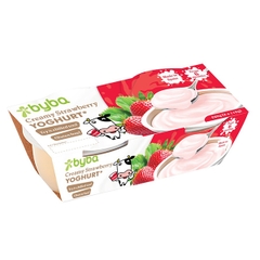 Sữa chua Byba vị dâu 6M+ 2 cốc x 110g