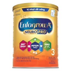 Sữa bột Enfagrow A+ 3 830g (1-3 tuổi) vị nhạt dễ uống