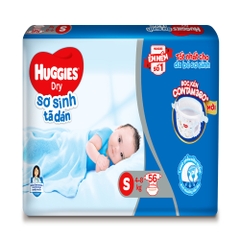 Bỉm - Tã dán Huggies size S 56 miếng (4-8kg) - (giao bao bì ngẫu nhiên)