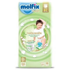 Bỉm - Tã quần Molfix thiên nhiên size XXL 56 miếng (15-25kg) - (giao bao bì ngẫu nhiên)