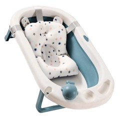 Thau tắm gấp gọn 9Baby kèm phao - Xanh ngọc