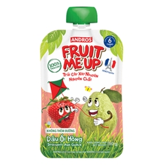 Trái cây xay nhuyễn Fruit Me Up vị dâu, ổi hồng 6M+ 90g