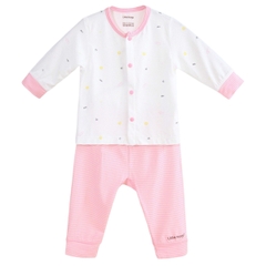 Bộ Uala cài giữa BamBoo 2032 3-6M - Hồng