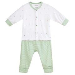 Bộ Uala cài giữa BamBoo 2032 6-9M - Xanh lá