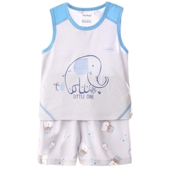 Bộ ba lỗ in voi Uala 2059 12-18M - Xanh