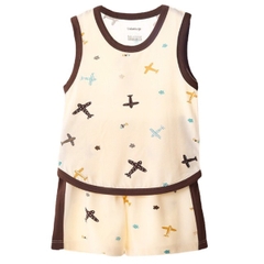 Bộ UalaRogo 12-18M ba lỗ họa tiết 2063 - Vàng