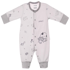 Bộ body UalaRogo 3-6M dài tay Bamboo Uala 2072 - Xám