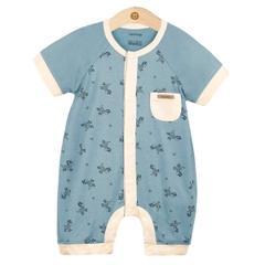 Bộ body UalaRogo 9-12M cộc Bamboo 2075 - Xanh