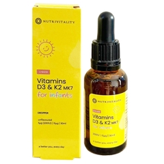 Vitamin D3 K2 MK7 Nutrivitality Anh 0M+ 30ml