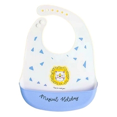 Yếm ăn dặm silicone có máng Pomo (giao màu ngẫu nhiên)