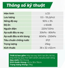 Máy tạo oxy 10 lít Alkato KSOC-10 (tặng 1 máy đo SPo2)