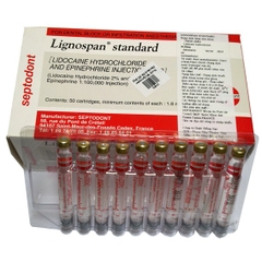 Tê Pháp đỏ Septodont nồng độ Lignospan Standard 2%