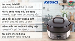 Nồi hầm dưỡng sinh 3 lít Kangaroo KG3SC1