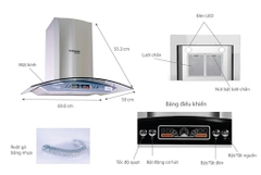 Máy hút mùi kính cong Sunhouse Mama MM6716-70