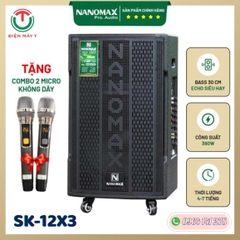 Loa Kéo Nanomax SK-12X3 Bass 30cm 380w Karaoke Bluetooth