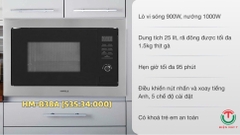 Lò vi sóng kết hợp nướng âm tủ 25lít Hafele HM-B38A