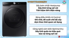 Máy sấy bơm nhiệt Samsung 9 Kg DV90T7240BB/SV