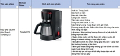 Máy pha CAFE nhỏ giọt Bosch TKA6M273