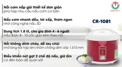 Nồi Cơm Điện Cuckoo  1.8 lít CR-1081 - Hàng Chính hãng