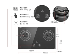 Bếp ga âm Electrolux EHG7230BE