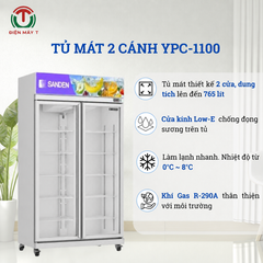 Tủ mát 2 cánh Sanden 765 Lít YPC-1100