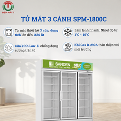 Tủ mát 3 cánh Sanden 1650 Lít SPM-1800C