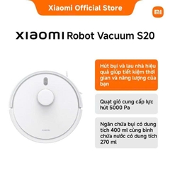 Robot hút bụi lau nhà Xiaomi Robot Vacuum S20 EU  - Hàng chính hãng ( BHR8629EU ) [2024]