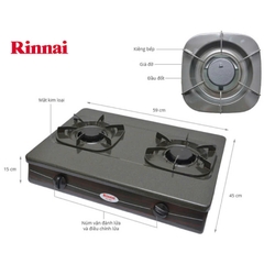 Bếp gas đôi dương Rinnai RV-360(GM)N
