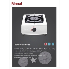 Bếp gas dương Rinnai RV-MC15S
