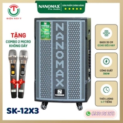Loa Kéo Nanomax SK-12X3 Bass 30cm 380w Karaoke Bluetooth