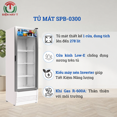 Tủ mát 1 Cánh Inverter Sanden 278 Lít SPB-0300