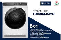 Máy Sấy Bơm Nhiệt Electrolux 8 Kg EDH803J5WC  [Mới 2024]