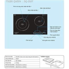 Bếp điện đôi hồng ngoại Tiger Queen SQ-350T