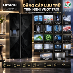 Tủ Lạnh Hitachi HRSN9698ESICGDVN Side By Side Inverter 637 Lít