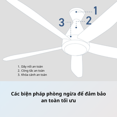 Quạt trần 5 cánh Panasonic F-60GFN (động cơ DC, màu trắng, đèn LED, remote)