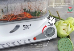 Nồi hấp thực phẩm 3 ngăn Magic Korea A61 công suất 850w 10.5L