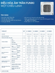 Điều hòa âm trần Funiki 18000btu CC18MMC1