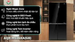 Tủ lạnh Aqua Inverter 469 lít Multi Door AQR-M536XA(GB)