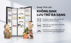 Tủ lạnh Side By Side Aqua Inverter 569 lít AQR-S633XA(SL)