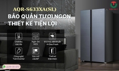 Tủ lạnh Side By Side Aqua Inverter 569 lít AQR-S633XA(SL)