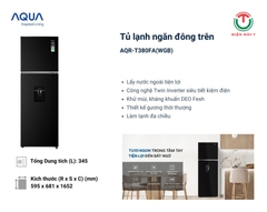 Tủ lạnh Aqua Inverter 298 lít AQR-T380FA(WGB)