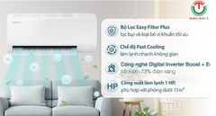 Máy lạnh Samsung Inverter 1 HP AR10DYHZAWKNSV