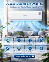 Máy lạnh Casper inverter 1HP JC09IU36