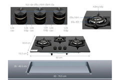 Bếp ga âm Electrolux EHG8321BC