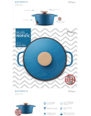 Nồi Ceramic Hard Anodized POONGNYUN BNPT-24C(IH) (Size 24cm)