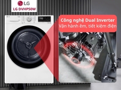 Máy Sấy Bơm Nhiệt LG Inverter 10.5 Kg DVHP50W